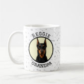Opa Dobermann Pinscher Foto Hundeknochen Kaffeetasse (Links)