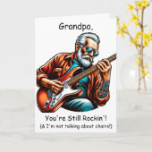 Opa, du bist immer noch ein Rockin" | Spaß zum Geb Karte (Gelbe Blume)