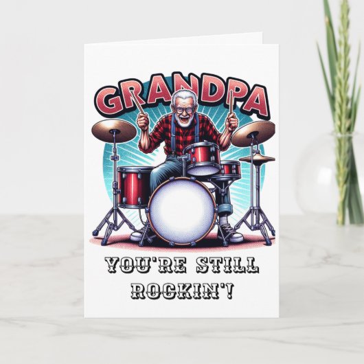 Opa, du bist immer noch ein Rockin" | Spaß zum Geb Karte (Vorderseite)