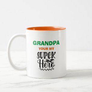 Opa, du bist mein Superheld Zweifarbige Tasse