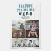 Opa, du bist unser Helden 6 FotoCollage Geschirrtuch (Vertikal)
