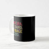 Opa Ehemann Cribbage Legende Vintage Cribbage B Kaffeetasse (Vorderseite Links)