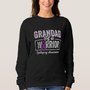 Opa eines Kriegers Epilepsie Opa Lila Band Sweatshirt