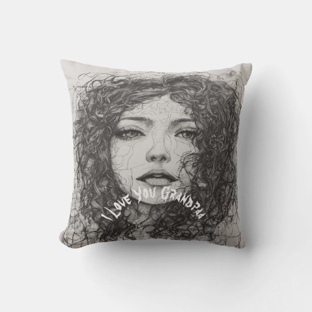 Opa Einzigartiger Luxus-Kissen mit lebendigem Wirb Kissen (Vorderseite)