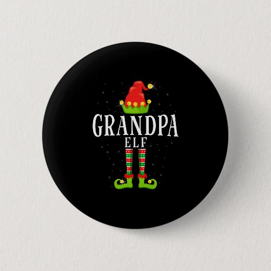 Opa-Elch-Weihnachten passende Xmas-Pyjama Button (Vorderseite)