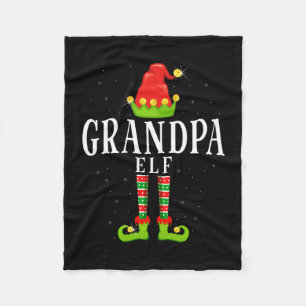 Opa-Elch-Weihnachten passende Xmas-Schlafanzug Fleecedecke