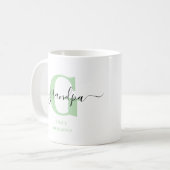 Opa Elegant Script Monogram Kaffeetasse (Vorderseite Links)