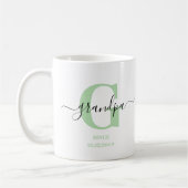 Opa Elegant Script Monogram Kaffeetasse (Links)
