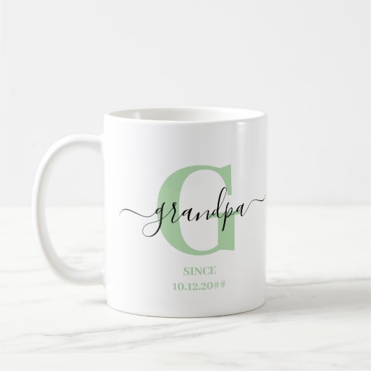 Opa Elegant Script Monogram Kaffeetasse (Links)