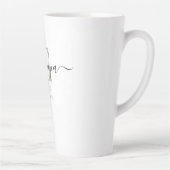 Opa Elegant Script Monogram Silver Green Milchtasse (Rechts)