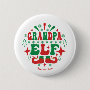 Opa Elf Weihnachts-Feiertag Button