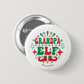 Opa-Elf-Weihnachtsfest Button (Vorne & Hinten)