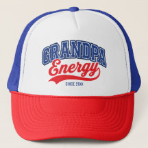 Opa Energie Rot Blau Retro Seit Design