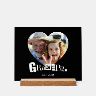 Opa Errichtete Großvater Foto Geschenk Acrylschild