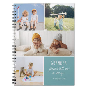 Opa erzählt uns eine Geschichte   FotoCollage Notizblock