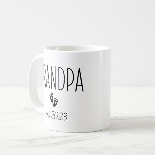 Opa Est. 2023, Opa to be, New Opa Kaffeetasse (Vorderseite Links)