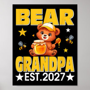 Opa Est 2027 Florale Fliege Mutterschaftstag Bär Poster