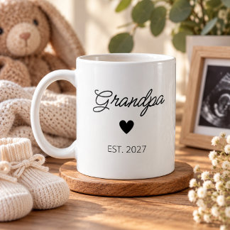 Opa Est. Erstmals Opa-Geschenk Modernes Herz Kaffeetasse