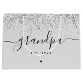 Opa Est Glitzer Confetti Custom Großoper Geschenke Große Geschenktüte (Vorderseite)