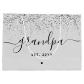 Opa Est Glitzer Confetti Custom Großoper Geschenke Große Geschenktüte (Rückseite)