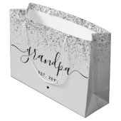 Opa Est Glitzer Confetti Custom Großoper Geschenke Große Geschenktüte (Rückseite Schrägansicht)