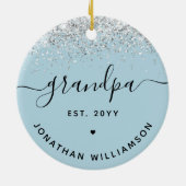 Opa Est Glitzer Confetti Custom Großoper Geschenke Keramik Ornament (Hinten)