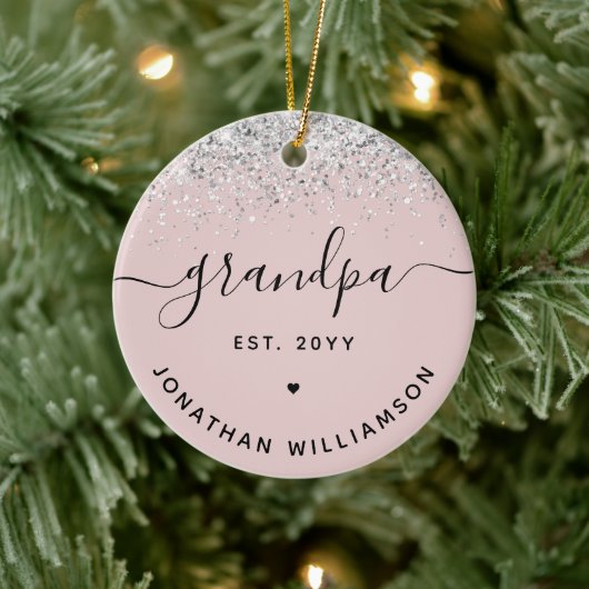 Opa Est Glitzer Confetti Custom Großoper Geschenke Keramik Ornament (Baum)