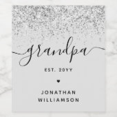 Opa Est Glitzer Confetti Custom Großoper Geschenke Weinetikett (Einzelnes Label)
