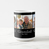 Opa Est. Minimal Weiß Fett Text 3 Foto Kaffeetasse (Mittel)