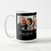 Opa Est. Minimal Weiß Fett Text 3 Foto Kaffeetasse (Links)