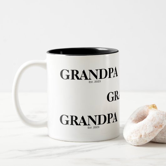 Opa Est Modern Zweifarbige Tasse (Mit Donut)