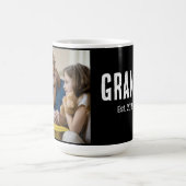 Opa Est. Weißer Grunge-Textfoto Kaffeetasse (Mittel)
