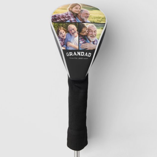 Opa Established Bold Schwarz 3 Foto Golf Headcover (Vorderseite)
