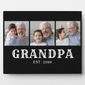 Opa Established Bold Typography Schwarz 3 Foto Fotoplatte (Vorderseite)