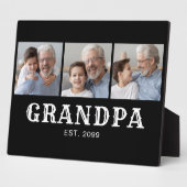Opa Established Bold Typography Schwarz 3 Foto Fotoplatte (Seite)