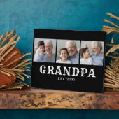 Opa Established Bold Typography Schwarz 3 Foto Fotoplatte (Seite)
