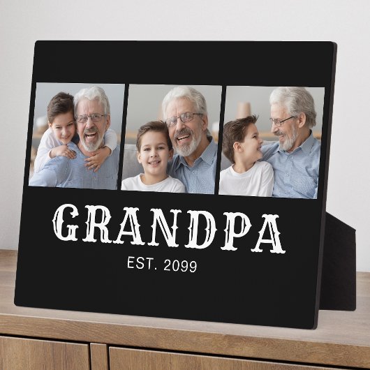 Opa Established Bold Typography Schwarz 3 Foto Fotoplatte