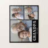 Opa Established Bold Typography Schwarz 3 Foto  Puzzle (Vertikal)