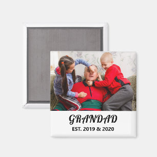 Opa Established Foto Fette Schwarze Schrift Magnet