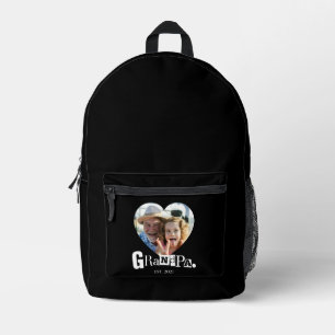 Opa Established Foto-Geschenk für Großvater Bedruckter Rucksack