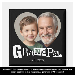 Opa Established Foto-Geschenk für Großvater Magnet