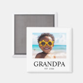 Opa Established Foto-Geschenk  Magnet (Vorderseite/Rückseite)