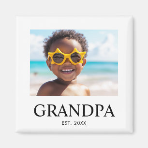 Opa Established Foto-Geschenk Magnet