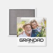 Opa Established Foto-Geschenkmagnet Magnet (Vorderseite/Rückseite)