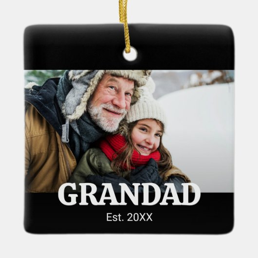 Opa Established Foto Keramikornament (Vorderseite)