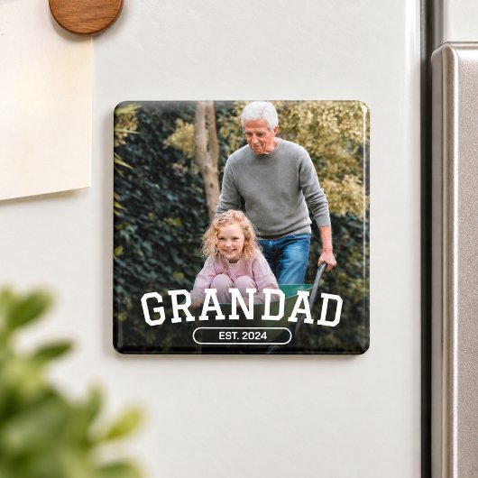 Opa Established Foto Neues Opa-Geschenk Magnet