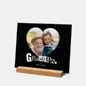Opa Established Großvater Herz Foto Geschenk Acrylschild (Winkel)