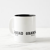 Opa Established New Opa Geschenk Zweifarbige Tasse (Vorderseite Links)