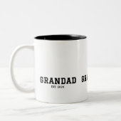 Opa Established New Opa Geschenk Zweifarbige Tasse (Links)