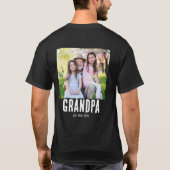 Opa Established Photo Grunge Text T-Shirt (Rückseite)
